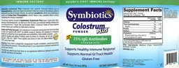 Label for Colostrum Plus Powder