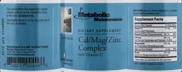 Label for Cal/Mag/Zinc Complex with Vitamin D