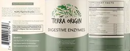 Label for Digestive Enzymes
