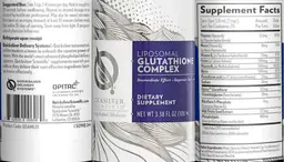 Label for Liposomal Glutathione Complex