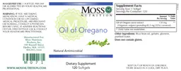 Label for Oil of Oregano