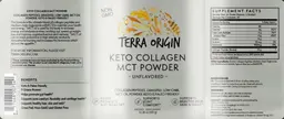 Label for Keto Collagen MCT Powder Unflavored