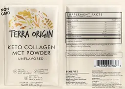 Label for Keto Collagen MCT Powder Unflavored