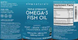 Label for Triple-Strength Omega-3 Fish Oil