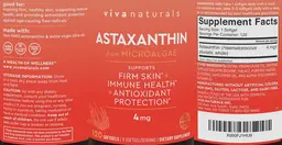 Label for Astaxanthin 4 mg