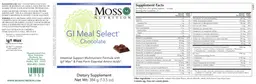 Label for GI Meal Select Chocolate