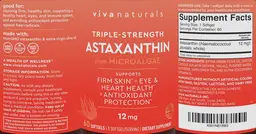 Label for Astaxanthin 12 mg