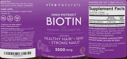 Label for Biotin 2500 mcg