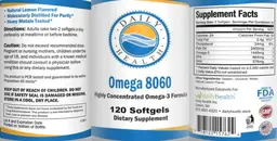 Label for Omega 8060 Natural Lemon Flavored