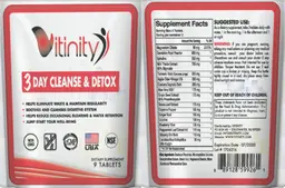 Label for 3 Day Cleanse & Detox