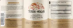 Label for Turmeric Curcumin