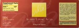 Label for Alpha Lipoic Acid 100 mg
