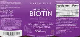 Label for Biotin 5000 mcg