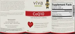 Label for CoQ10 200 mg