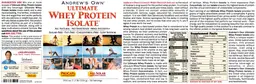 Label for Ultimate Whey Protein Isolate