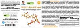 Label for Methyl Folate 1000