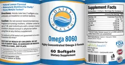Label for Omega 8060 Natural Lemon Flavored