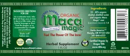 Label for Organic Maca Magic