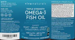 Label for Triple-Strength Omega-3 Fish Oil