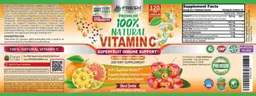 Label for 100% Natural Vitamin C