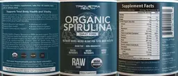 Label for Organic Spirulina Tablet Form