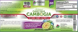 Label for Natural Garcinia Cambogia