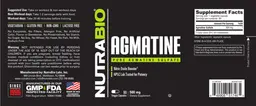 Label for Agmatine 500 Milligrams