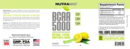 Label for BCAA 5000 Lemonade