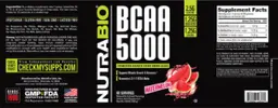 Label for BCAA 5000 Watermelon