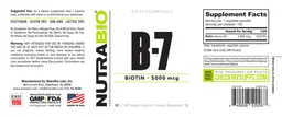 Label for B-7 5000 mcg
