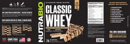 Label for Classic Whey Chocolate Peanut Butter Bliss