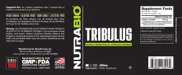 Label for Tribulus 500 mg