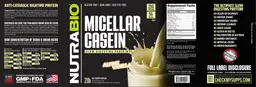 Label for Micellar Casein Alpine Vanilla
