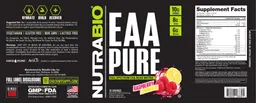 Label for EAA Pure Raspberry Lemonade