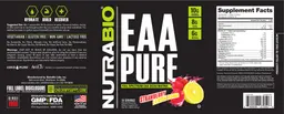 Label for EAA Pure Strawberry Lemon Bomb