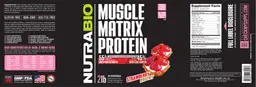 Label for Muscle Matrix Protein Strawberry Pastry