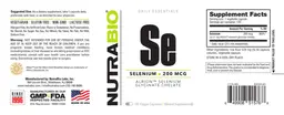 Label for Selenium 200 mcg