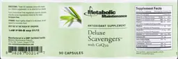 Label for Deluxe Scavengers With CoQ10