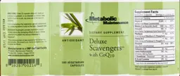 Label for Deluxe Scavengers With CoQ10
