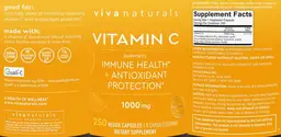 Label for Vitamin C 1000 mg