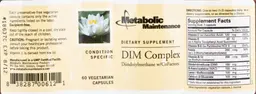 Label for DIM Complex Diindolylmethane W/CoFactors