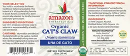 Label for Organic Cat's Claw