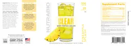 Label for Clear Whey Protein Isolate Pineapple Splash