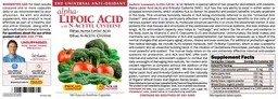 Label for Alpha-Lipoic Acid With N-Acetyl Cysteine