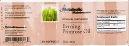 Label for Evening Primrose Oil