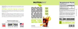 Label for BCAA 5000 Sun Tea