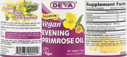 Label for Vegan Evening Primrose Oil