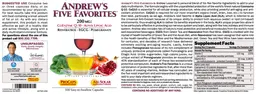 Label for Andrew's Five Favorites