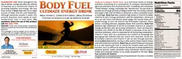 Label for Body Fuel Ultimate Energy Drink Natural Lemon-Lime Flavor