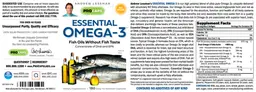 Label for Essential Omega-3 Natural Mint